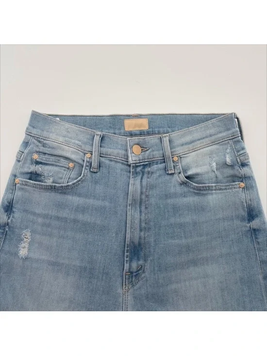 Mother High Waisted Rider Ankle Fray Jeans in Island Afterhours 29 - Picture 6 of 8